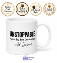 Unstoppable Yazılı Durdurulamaz İngilizce Motivasyon Kupası Hediye Kupa Bardak