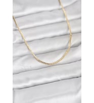 CM 14K Gold Renk Kare Zincirli Model 60 cm Kadın Kolye - TJ-BKO10941