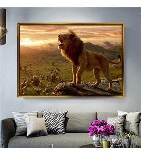 Altın Çerçeveli dekoratif tablo l375 (Gold)