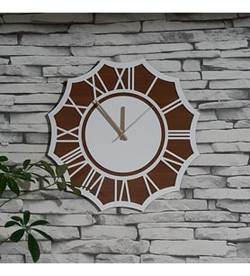 Kişiye Özel Dekoratif Ahşap Duvar Saati 50 cm