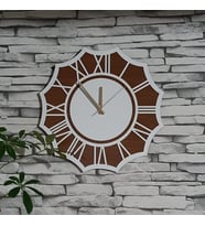 Kişiye Özel Dekoratif Ahşap Duvar Saati 50 cm