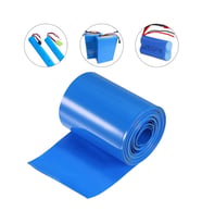 Powermaster 1 Metre Isı Borusu Mavi Shrink 35 Mm 18650 Pil Yalıtım Isı Büzülme Kablo Kılıfı