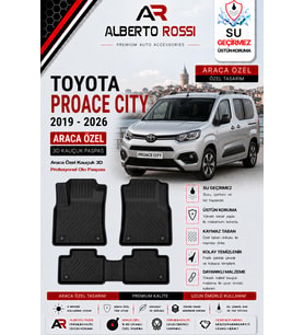 TOYOTA PROACE CITY 2019 - 2026 Araca Özel Kauçuk 3D Profesyonel Oto Paspası