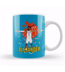 Shai Gilgeous Alexander Shai Gilgeous Alexander Vintage Art  Legend Basketball Gift Vintage Retro Style Kupa Bardak Porselen