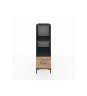 Kronos Dolap 2 Raflı Tek Çekmeceli 44x59x134 Antrasit-Çam
