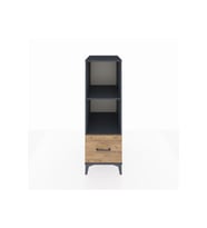 Kronos Dolap 2 Raflı Tek Çekmeceli 44x59x134 Antrasit-Çam