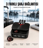 Tws Powerbank Kutulu Dijital Göstergeli Bluetooth Kulaklık Kablosuz Kulakiçi Kulaklık Yeni Nesil