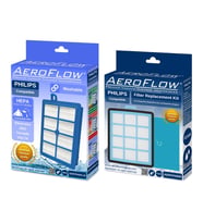 AeroFlow® Philips PowerPro Serisi Elektrikli Süpürgeler ile Uyumlu Filtre Seti  1x FC8038/01 - 1x CRP754/01 (Yıkanabilir Hepa)