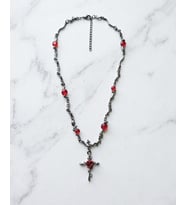 DÜKKAN DESİGN LOVE AND DEEP SPİCE ROSE CROSS KOLYE