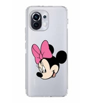 Xiaomi  Mi 11  Kamera Korumalı Kapak Minnie Mouse Tasarımlı Şeffaf  Kılıf