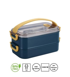 Enjoy Eating Lunch Box Iki Katlı Paslanmaz Çelik Kolay Kilitlenir Sefer Tas