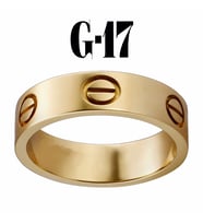 Kartier Düz Yüzük Gold Renk 17 Numara