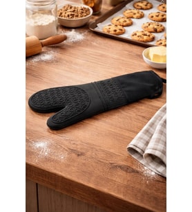 Epinox SLK-ELDS Silikon Yanmaz Fırın Eldiveni, 41.5 cm, Siyah