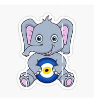 Nazar Sticker Yapıştırma Etiket  Leptop Araba Cam MD3 17cm