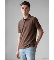 LCW Kids Kahverengi Polo Yaka Erkek Çocuk Pike Tişört