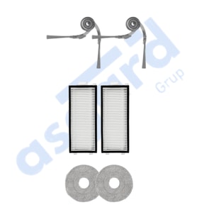 Roborock Saros Z70 Uyumlu 2 Yan Fırça 2 Filtre 2 Mop
