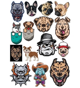 Köpek Sticker -8 13 Parça Telefon, Tablet, Defter, Laptop Sticker