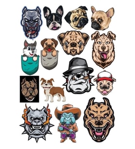 Köpek Sticker -8 13 Parça Telefon, Tablet, Defter, Laptop Sticker
