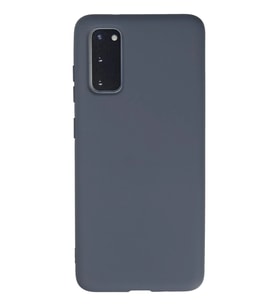 Galaxy S20 Kılıf Nano içi Kadife Silikon - Gri
