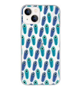 PrintiFy Apple  iPhone 13 Mini ile Uyumlu 1mm Slim Fit Nazar Boncuğu 4 Baskılı Şeffaf  Kılıf