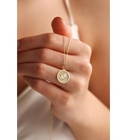 Kişiye Özel Zeytin Dalı Model Kolye 925K Gümüş (Gold)