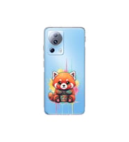 Xiaomi Mi 13 Lite ile Uyumlu Splash Tilki Tasarımlı Şeffaf Silikon Kılıf