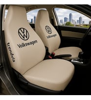 Volkswagen Araç Ön ve Arka Koltuk Kılıfı – Penye Oto Servis Koruma Kılıfı (Bej)
