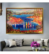 Altın Çerçeveli dekoratif tablo l1238 (Gold)