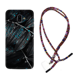 Samsung J6 Plus J7 Prime J7 Pro M20 Kılıf Boyun Asklı Rasta Silikon Foid Green 1643