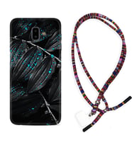 Samsung J6 Plus J7 Prime J7 Pro M20 Kılıf Boyun Asklı Rasta Silikon Foid Green 1643
