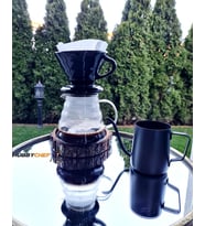 Kahve Demleme Seti V60 Dripper 600ml Seramik Fincan Kahve Demleme İbriği