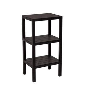 3 RAFLI SİYAH MODÜLER ÜNİTE PLASTİK 38x29x74 cm (5680)