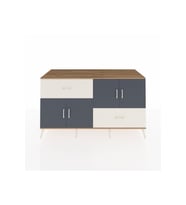 Kronos Konsol 3 Raflı 2 Çekmeceli 4 Kapaklı 176x59x99 Çam-Antrasit/Aytaşı