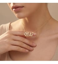 Kişiye Özel 925 Ayar Gümüş Şık Tarih Kolye (Gold)