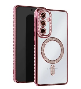 Pilelistore   Samsung Galaxy A17 5G Joke Simli Magneticsafe Kılıf - Pembe