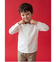 LCW Kids Beyaz Erkek Çocuk Gabardin Gömlek Ve Papyon