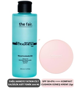 the fair. Yağlı Akneye Yatkın Cilt Salisilik Asit Tonik 200 ml ve SPF 50+/PA Kompakt Güneş Kremi 13 gr