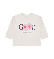 Civil Girls Good Baskılı 6-9 Yaş Sweatshirt - Ekru