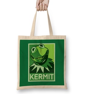 Green Kermit Bez Çanta Uzun Saplı