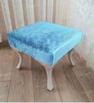 Ayak Ucu Kapı Önü Antre Düz Bench Puf Beyaz Ayak (Turkuaz)