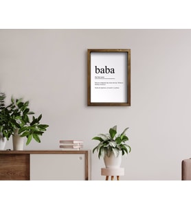 BK Home Godfather Baba Tasarımlı Doğal Masif Ahşap Çerçeveli Tablo 45x65cm-7