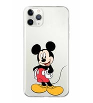 Apple iPhone 11 Pro Uyumlu Kapak Mickey Mouse Tasarımlı Şeffaf Silikon Kılıf