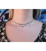 SATURN İN CELESTE CHOKER (Gümüş)