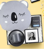 Peluş Koala Yastık & Çerçeve & Fincan & Türk Kahvesi Hediye Seti