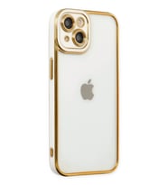 iPhone 14 Plus Kılıf Liva Lens Silikon - Beyaz