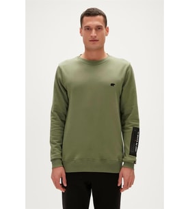 Bad Bear BE COOL CREWNECK Erkek Sweatshirt Yeşil S-XXL