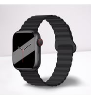 Cosmostech Akıllı Saat Watch için Uyumlu 42MM 44MM 45MM 49MM 1/2/3/4/5/6/se/7/8/ultra Magnetli Kordon ve Kayışı Gri(Siyah)