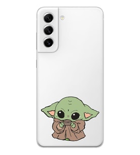 Samsung Galaxy S21 FE Uyumlu Baby Yoda Tasarımlı Şeffaf Telefon Kılıfı