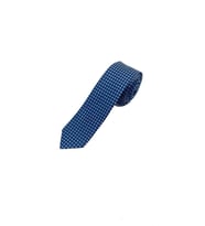 Brianze 5 Cm Lacivert Gri Desenli Slim Kravat