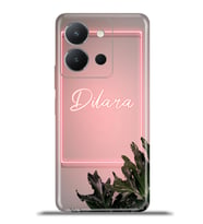 Vivo Y36 Kapak HD Renkli Dizayn Silikon Kılıf Kişiye Özel İsim - Pinkoloji